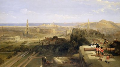 城からのエジンバラ、1847 作： David Roberts